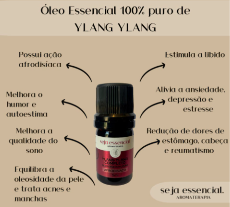 Óleo Essencial de Ylang Ylang Completo 5 ml Seja Essencial