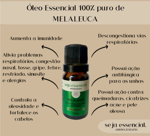 Óleo Essencial de Melaleuca 10 ml Seja Essencial